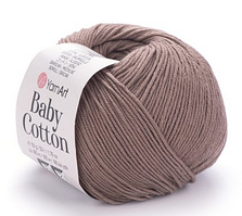 Пряжа Baby Cotton Yarnart-407 какао
