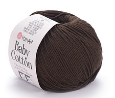 Пряжа Baby Cotton Yarnart-408 коричневий
