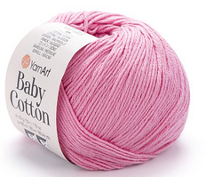 Пряжа Baby Cotton Yarnart-414 рожевий
