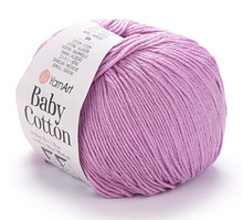 Пряжа Baby Cotton Yarnart-415 рожево-бузковий