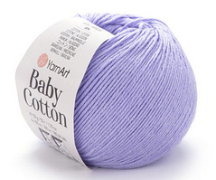 Пряжа Baby Cotton Yarnart-417 бузковий