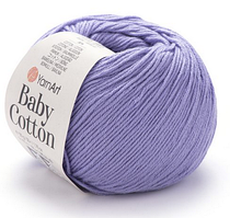 Пряжа Baby Cotton Yarnart-418 бузковий