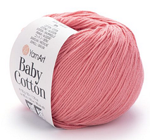 Пряжа Baby Cotton Yarnart-420 корал