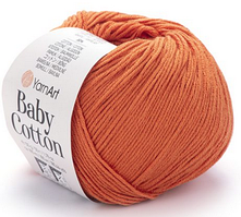 Пряжа Baby Cotton Yarnart-421 померанчевий