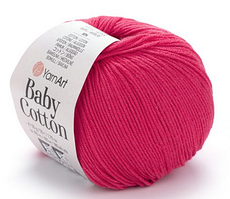 Пряжа Baby Cotton Yarnart-423 малина