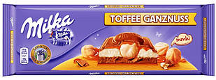 Шоколад молочний Milka Toffee Ganznuss, 300 г