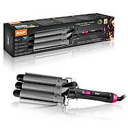 Потрійна плойка для волосся з керамічним покриттям RAF R.481 97Вт, фото 9