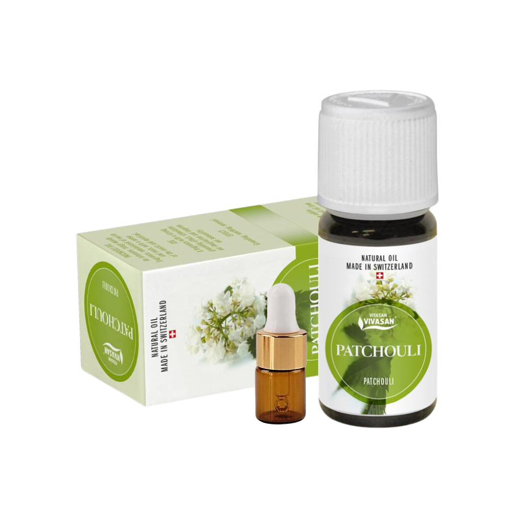 Натуральна ефірна олія Пачулі 2мл пробник Вівасан Швейцарія Vivasan Рatchouli oil Switzerland