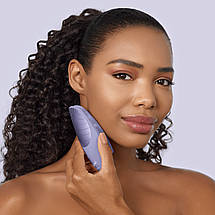 Електронна звукова термощітка для очищення обличчя Geske Sonic Thermo Facial Brush 6в1 (Purple), фото 4