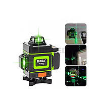 Лазерний рівень нівелір Hilda 4D ЗЕЛЕНИЙ ЛУЧ на 16 ліній 360 градусів з Led і Osram діодами