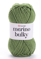 Пряжа Merino bulky-098 зелений
