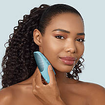 Електронна звукова термощітка для очищення обличчя Geske Sonic Thermo Facial Brush 6в1 (Turquoise), фото 2