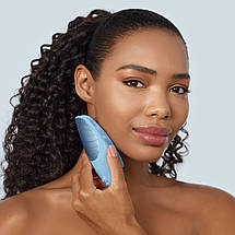 Електронна звукова термощітка для очищення обличчя Geske Sonic Thermo Facial Brush 6в1 (Aquamarine), фото 2