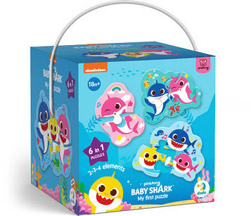 Дитячий пазл Baby Shark - Бейбі Шарк (Малюк акуленя) - мій перший пазл (1-3 роки)