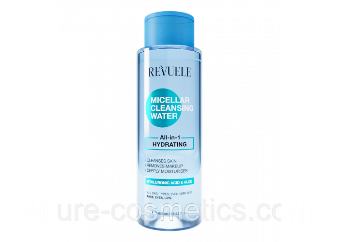 Вода міцелярна очищуюча ВСЕ-В-1 HYDRATING Revuele 400 мл