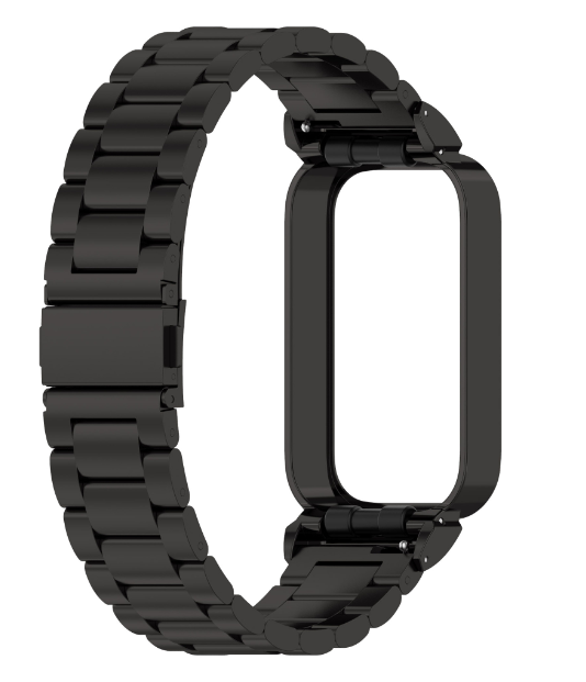Ремінець-бампер DK для Xiaomi Mi Smart Band 9 Active | Metal Fitlink Steel (018851) (black)