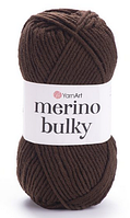 Пряжа Merino bulky-3067 коричневий