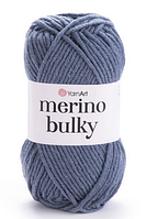Пряжа Merino bulky-3864 джинсово-сірий