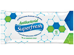 Вологі серветки універсальні Superfresh, Антибактеріальні, 15 шт