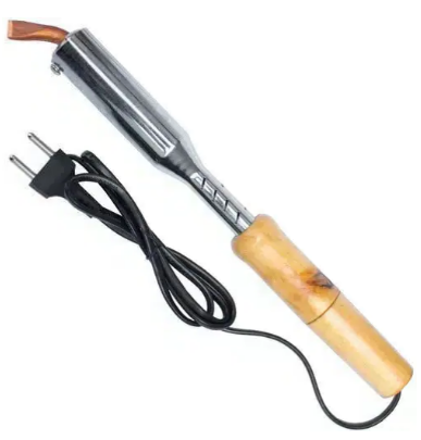 Паяльник 75W TLW-75W з дерев'яною ручкою, кутове мідне жало, TLW50W, фото 1