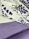 Постільна білизна сатин Лавандова симфонія, фото 3
