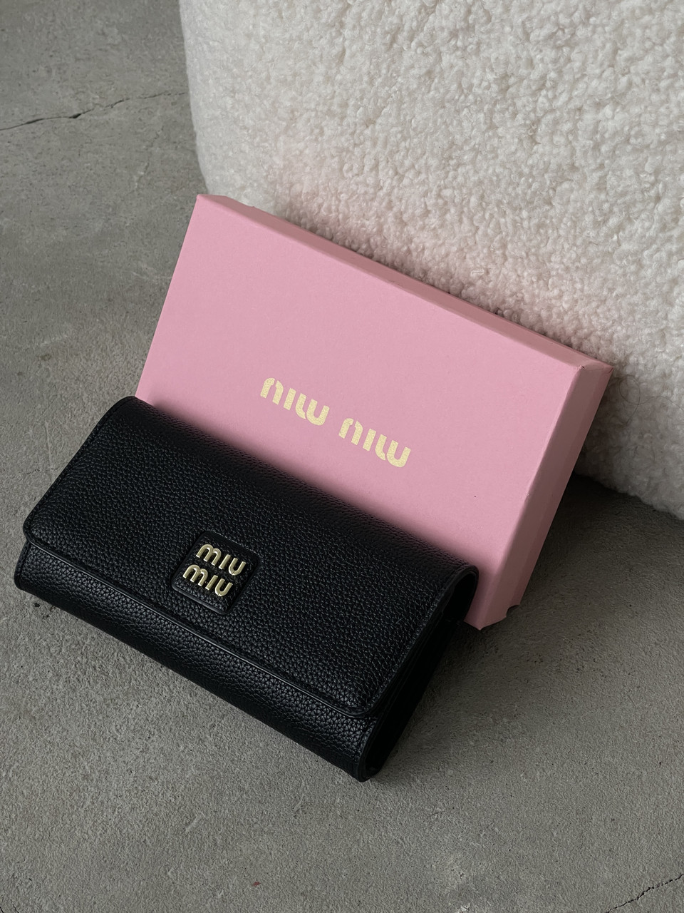 Гаманець Miu Miu жіночий чорний великий Міу Міу, фото 1