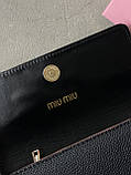 Гаманець Miu Miu жіночий чорний великий Міу Міу, фото 4