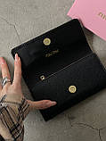 Гаманець Miu Miu жіночий чорний великий Міу Міу, фото 5