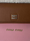 Гаманець Miu Miu жіночий коричневий великий Міу Міу, фото 2