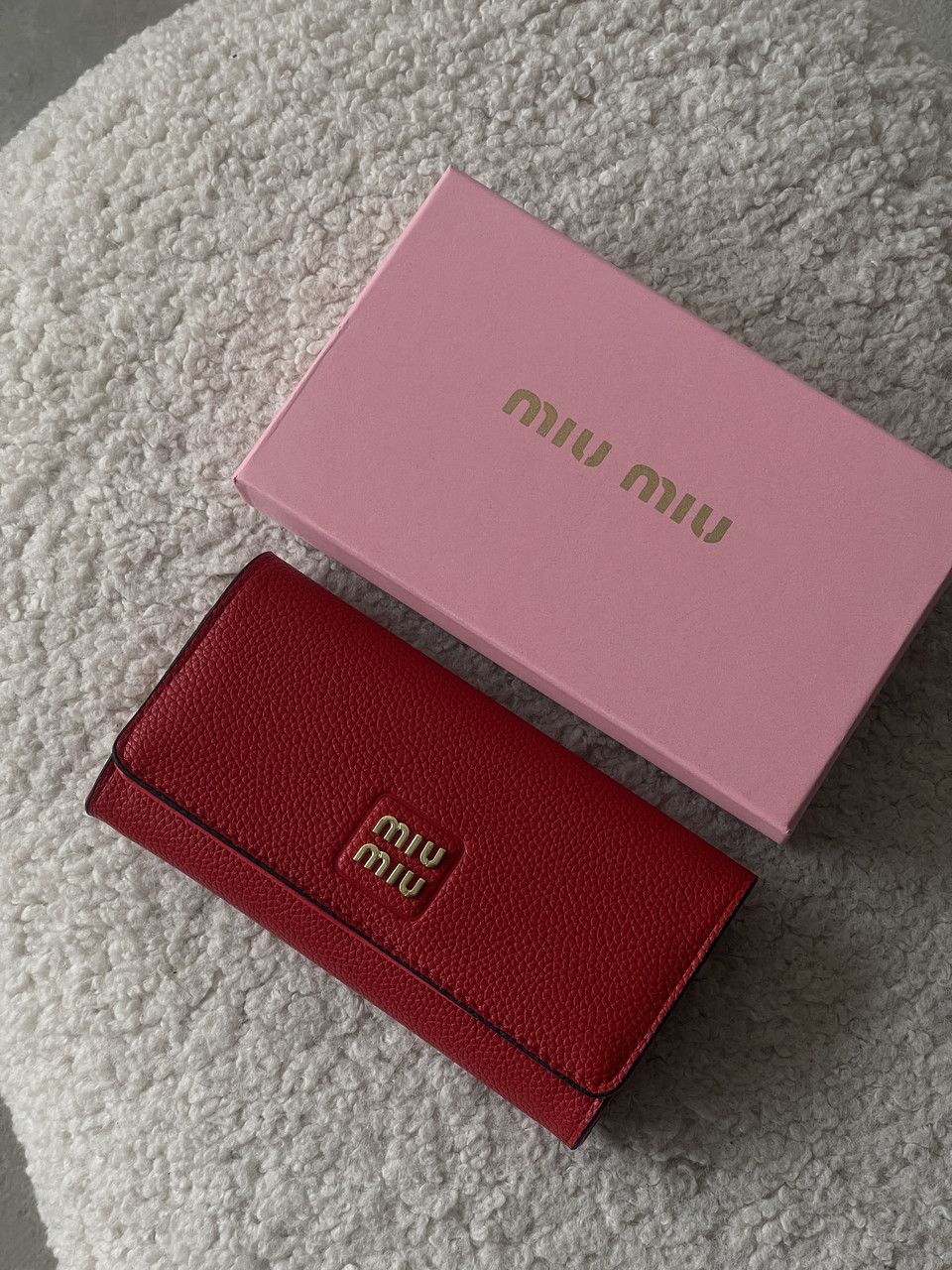 Гаманець Miu Miu жіночий червоний великий Міу Міу, фото 1