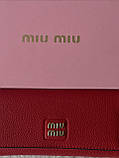 Гаманець Miu Miu жіночий червоний великий Міу Міу, фото 2