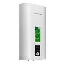 Бойлер OCEAN FLAT DIGITAL 100 л 2,0 КВт емальований бак сухий ТЕН, фото 4
