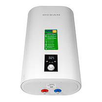 Бойлер OCEAN FLAT DIGITAL 80 л 2,0 КВт емальований бак сухий ТЕН, фото 6