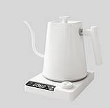 Електричний чайник KT10 Pro для кави з регулюванням температури 1000 мл Білий, фото 2