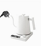 Електричний чайник KT10 Pro для кави з регулюванням температури 1000 мл Білий, фото 3