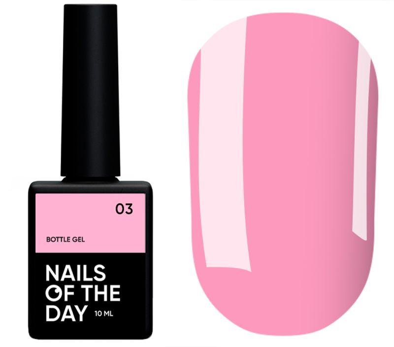 Гель для нарощування NAILSOFTHEDAY Bottle Gel №03 (ніжно-рожевий), 10 мл