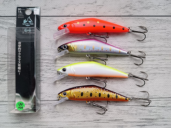 Набір Воблерів White Fox D-Contact 64mm 7.6g 4шт, фото 1