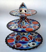 Підставка стенд для капкейків М'ячі (3 яруси)