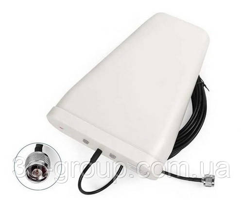 Логоперіодична 4G/3G/GSM/Wi-Fi антена AT-LOG12 (600-4000 МГц) 8/12db + 5м кабель з N-роз'емами