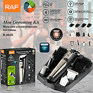 Акумуляторна машинка з 5 змінними головками та 4 насадками для стрижки RAF R.4020, фото 2