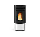 Пелетна камінопіч з оздобленням із майоліки для повітряного опалення NORDICA Noris Lux white — 12 кВт, фото 7