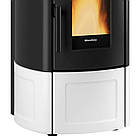 Пелетна камінопіч з оздобленням із майоліки для повітряного опалення NORDICA Noris Lux white — 12 кВт, фото 3