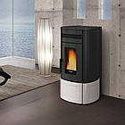Пелетна камінопіч з оздобленням із майоліки для повітряного опалення NORDICA Noris Lux white — 12 кВт, фото 10