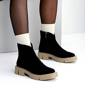 Зимові черевики на підошві кольору лате