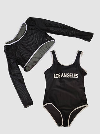 Дитячий підлітковий купальник накидка Fuba 1833 чорний 36 38 40 42 розмір, фото 1