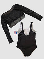 Дитячий підлітковий купальник накидка Fuba 1833 чорний 36 38 40 42 розмір, фото 2