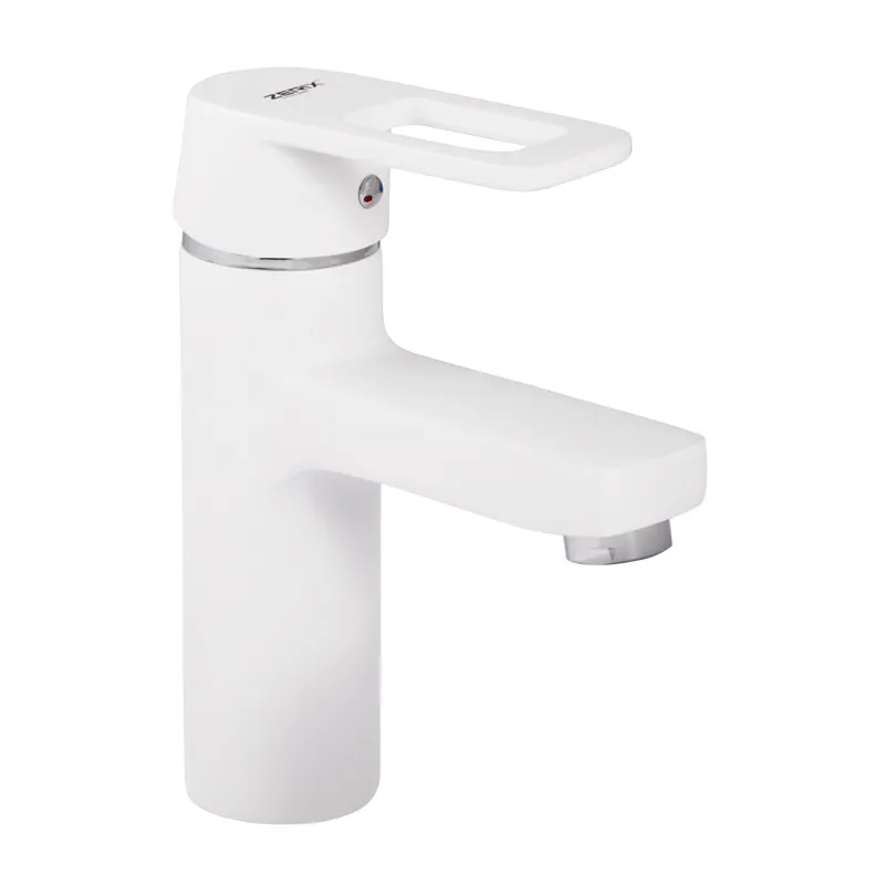 Змішувач для умивальника Zerix Z1030-7 білий (ZX0357), фото 1