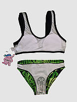 Дитячий купальник з комбінезоном Fuba 1829 чорний-зелений 34 36 38 40 42 розмір, фото 4