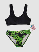 Дитячий купальник з комбінезоном Fuba 1829 чорний-зелений 34 36 38 40 42 розмір, фото 5