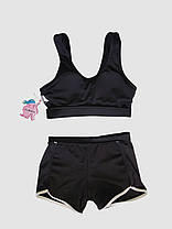 Дитячий підлітковий купальник накидка капюшон Fuba 1870 чорний 34 36 38 40 42 розмір, фото 4